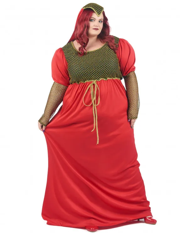 Déguisement grande taille médiéval rouge femme : Deguise-toi, achat de Déguisements adultes